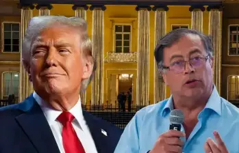 El presidente Donald Trump de Estados Unidos y Gustavo Petro, mandatario de Colombia. FOTO: AFP Y PRESIDENCIA