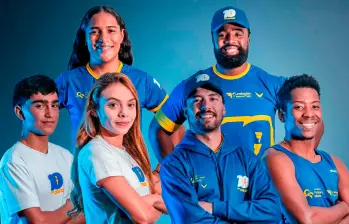 Stefany Cuadrado (ciclismo de pista), Mauricio Ortega (Atletismo), Emanuel Otálvaro (tenis de mesa), Carolina Velásquez (triatlón), Mateo Carmona (bicicrós) y Déiner Guaitoto, os deportistas que pertenecen en este momento al Equipo 10 de 10 creado por la Fundación Fraternidad Medellín. FOTOS CORTESÍA
