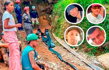 Las víctimas de la emergencia en la mina Las Delicias, de Segovia, fueron identificadas como Luis Arnoldo Varela Maldonado, James Yesid Córdoba Flórez, Yilmar Velásquez Rojas y Juan Carlos Balvuenas. FOTO cortesía