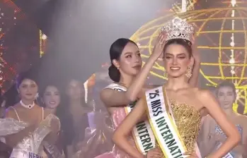 La paisa Catalina Duque fue coronada como Miss Internacional. FOTO Captura de pantalla