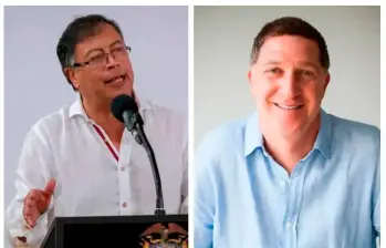 El expresidente Gustavo Petro y su exasesor y empresario Saúl Kattan, quien fue presidente de la junta directiva de Ecopetrol. FOTO ARCHIVO