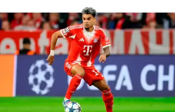 El extremo colombiano Luis Díaz ha disputado once partidos con el Bayern Múnich de Alemania. Foto: Getty