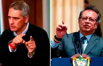 El gobernador de Antioquia, Andrés Julián Rendón; y el presidente de la República, Gustavo Petro. FOTO: El Colombiano