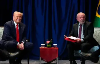 Lula y Trump se reunieron en octubre de 2025 en medio de una crisis diplomática entre ambos. FOTO: GETTY.