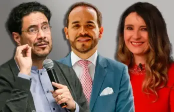 Los candidatos presidenciales que han punteado en las encuestas: Iván Cepeda, Abelardo de la Espriella y Paloma Valencia. FOTO EL COLOMBIANO