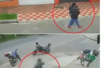 El joven fue transportado al lugar del ataque en una motocicleta. FOTO: Captura videos Noticias Caracol