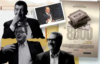 Estos son Jorge Lesmes (arriba), Edgar Téllez (centro) y Mauricio Vargas (derecha), los periodistas que investigaron el Proceso 8.000 en la década de los noventa. FOTO quinto color / getty