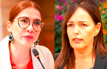 La representante Catherine Juvinao y la fiscal Angélica Monsalve han estado peleando durante los últimos días por la publicación de un video. FOTO: CORTESÍA 