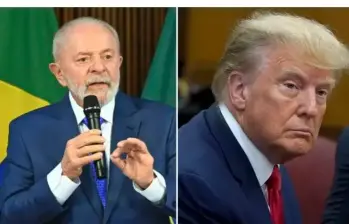 Los presidentes de Brasil, Luiz Inácio Lula da Silva, y de Estados Unidos, Donald Trump. FOTO GETTY
