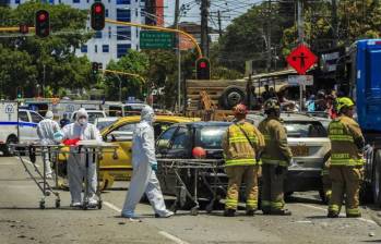 Foto de un accidente de tránsito con víctimas mortales en Medellín en 2024: FOTO: Camilo Andrés Suaréz