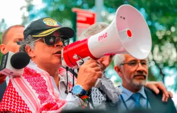 Gustavo Petro se quedó sin visa para viajar a Estados Unidos tras brindar un discurso de respaldo a la causa palestina. FOTO PRESIDENCIA
