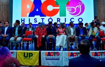 Cuatro partidos conforman el Pacto Histórico: Colombia Humana, Unión Patriótica, Polo Democrático Alternativo y Partido comunista Colombiano. Todas estas colectividades renunciaron a su personería jurídica individual para buscar tener una sola que los cobije a todos. FOTO: Colprensa