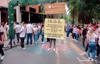 La jornada de protesta se desarrolló el martes 2 de abril en el Lleras. FOTO: Cortesía.