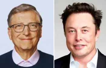 A la izquierda, Bill Gates, cofundador de Microsft. A la derecha, Elon Musk, dueño de Meta. Foto: Getty.