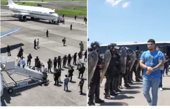 Los venezolanos detenidos en megacárcel salvadoreña fueron parte del intercambio por estadounidenses que permanecían presos por el régimen de Nicolás Maduro. FOTO: CAPTURA DE VIDEO