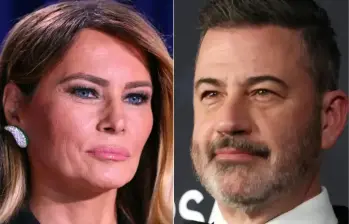 El comediante Jimmy Kimmel respondió a Melania Trump sobre un comentario de ella y su relación con el presidente Donald Trump. FOTOS: AFP