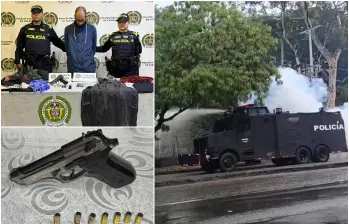 El implicado fue sorprendido por la Policía tratando de huir en un taxi. FOTOS: Cortesía Alcaldía de Medellín