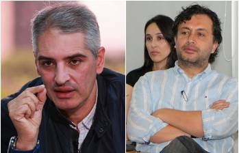 El gobernador de Antioquia, Andrés Julián Rendón, y el gerente del hospital de Caldas, Juan Carlos Sánchez. FOTOS: Manuel Saldarrriaga y Cortesía