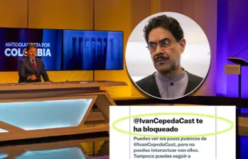 El candidato del Pacto Histórico, bloqueó en redes sociales a Teleantioquia. FOTO: El Colombiano y Cortesía