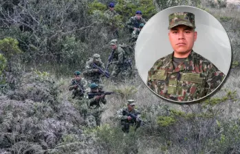 El soldado Donar Herlinton Perenguez Revelo murió en combate contra el frente 36 de las disidencias de las Farc. Otro uniformado permanece herido a la espera de ser evacuado. FOTO: Manuel Saldarriaga y cortesía.