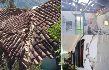Techos parcialmente colapsados y muros agrietados hacen parte del panorama en más de 800 casas en Antioquia. FOTOS: Cortesía