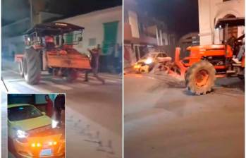 Los hechos ocurrieron durante la madrugada del pasado domingo 16 de febrero, en plena zona céntrica de Santa Rosa de Osos. FOTO: Cortesía