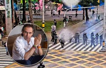 El alcalde de Medellín, Federico Gutiérrez, se refirió a la jornada de movilizaciones ciudadanas ocurrida el pasado miércoles en la ciudad. FOTOS: Cortesía y El Colombiano