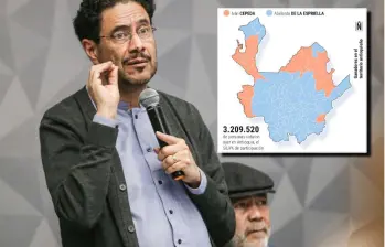 Iván Cepeda ganó en 15 municipios de Antioquia, pero la mayor parte de sus votos los obtuvo en el Aburrá y el Oriente. FOTOS: Colprensa y El Colombiano