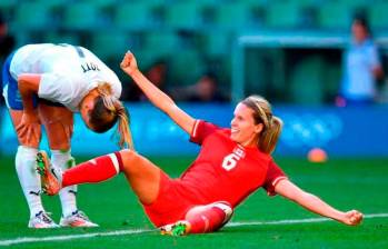 El seleccionado de Canadá quedó eliminado en los cuartos de final de las olimpiadas de París. FOTO: TOMADA DEL X DE @CANWNT