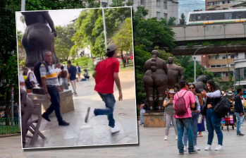 Los hechos ocurrieron durante la tarde del pasado martes en inmediaciones de la Plaza Botero. FOTO: Cortesía y Archivo