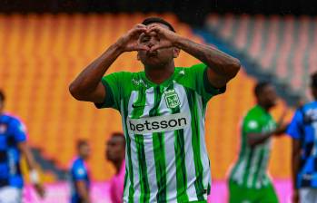 El delantero de Atlético Nacional, Alfredo Morelos, suma cuatro goles con el cuadro verde en el segundo semestre del 2024. FOTO: Manuel Saldarriaga