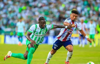 Marino Hinestroza, durante el partido que perdieron ante Junior en el Atanasio. FOTO CAMILO SUÁREZ