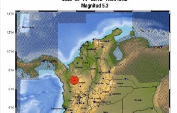 Atención: Temblor de magnitud 5.1 sacudió Antioquia en la madrugada de este domingo