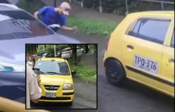 Un taxista agredió a una mujer en Sabaneta. FOTO: Cortesía Denuncias Antioquia