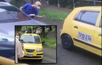 Un taxista agredió a una mujer en Sabaneta. FOTO: Cortesía Denuncias Antioquia