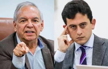Ricardo Bonilla, ministro de Hacienda (izq.), admitió haber sugerido nombres para reemplazar a Luis Carlos Reyes (der.) en la Dian. FOTO COLPRENSA