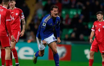 El delantero Francesco Pio Esposito anotó el gol definitivo de la victoria del elenco italiano ante Moldavia. Foto: 