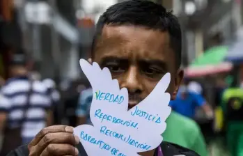 El 9 de abril, Día Nacional de la Memoria y la Solidaridad con las Víctimas, municipios de Antioquia lo conmemoraron con actos públicos, misas y expresiones artísticas. FOTO: JULIO CÉSAR HERRERA