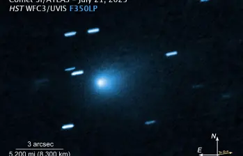 Una imagen del cometa interestelar 3I / ATLAS tomada desde el telescopio Hubble el 21 de julio de 2025. FOTO NASA, ESA, D. Jewitt (UCLA)