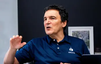 Juan Esteban Calle, presidente de Cementos Argos, mencionó que la compañía avanza en el fortalecimiento de su plataforma de agregados para atender el mercado americano. FOTO Julio César Herrera