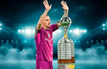Franco Armani sintió de inmediato la química con la gente y sus compañeros en este regreso a Nacional y confía en que lograrán cosas importantes por la forma en que están trabajando. FOTO Camilo Suárez