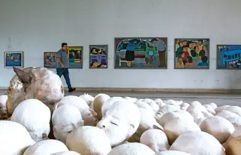 En 2025, la gobernación de Antioquia realizó la Bienal de Arte de Antioquia y Medellín, un evento en sintonía con las bienales organizadas por Coltejer a finales de los sesenta y principios de los setenta. FOTO Julio Herrera 