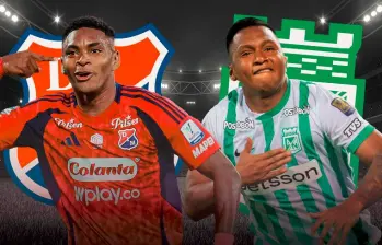 Brayan León y Alfredo Morelos, son sinónimo de gol en DIM y Nacional y ambos pueden ser fichas determinantes en este nuevo clásico. FOTOS MANUEL SALDARRIAGA Y CAMILO SUÁREZ