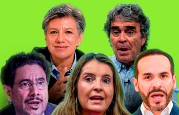 Los candidatos Iván Cepeda, Paloma Valencia, Abelardo De la Espriella, Sergio Fajardo y Claudia López. Fotos: EL COLOMBIANO