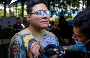 Expotatuajes irá hasta el próximo domingo en Plaza Mayor. FOTO Camilo Suárez