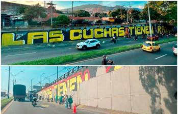 Por el borrado de dos grafitis en el norte de Medellín, la Personería de Medellín anunció que abrirá proceso contra la Alcaldía de Medellín. FOTOS: TOMADAS DE TWITTER