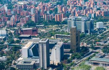 Panorámica de los edificios de la Alcaldía de Medellín y EPM, en el Centro Administrativo La Alpujarra. FOTO: Esneyder Gutiérrez