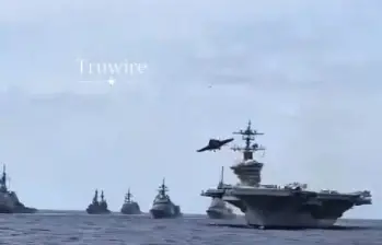 Se trata de buques de guerra y unos 4.000 efectivos hacia el Caribe sur enviados por Estados Unidos. Foto: captura de video.