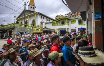 Víctimas de desplazamiento forzado en el municipio de Briceño. Foto: Andrés Camilo Suárez Echeverry.