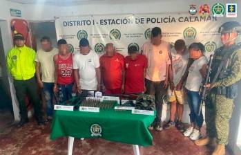 Los detenidos estarían detrás de múltiples homicidios, secuestros y venta de drogas en Bolívar. FOTO: CORTESÍA FISCALÍA